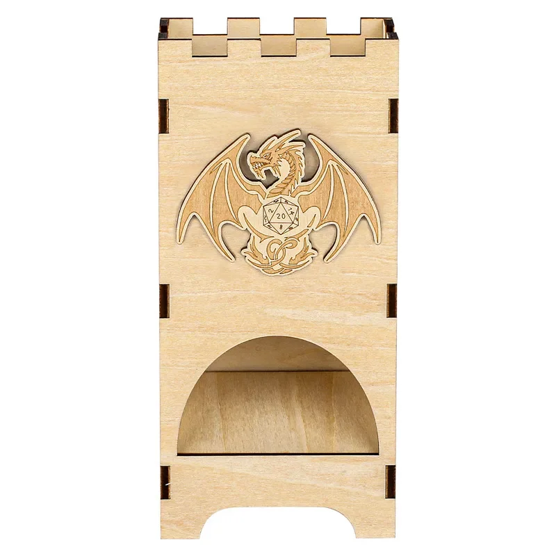 Mysterious Dragon Pattern Wood - Dice Tower Wooden recensione e prezzo