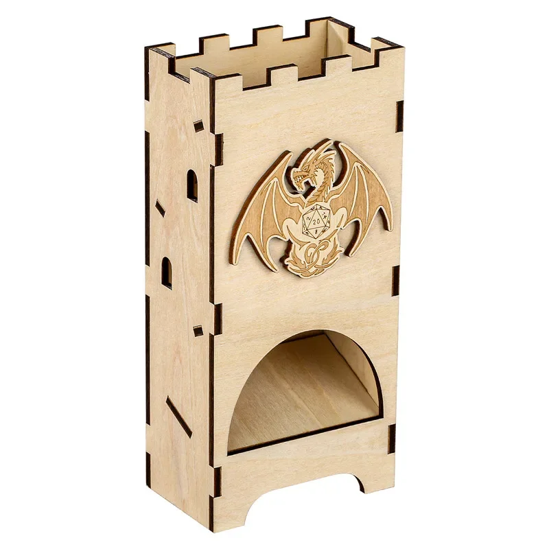 Mysterious Dragon Pattern Wood - Dice Tower Wooden recensione e prezzo