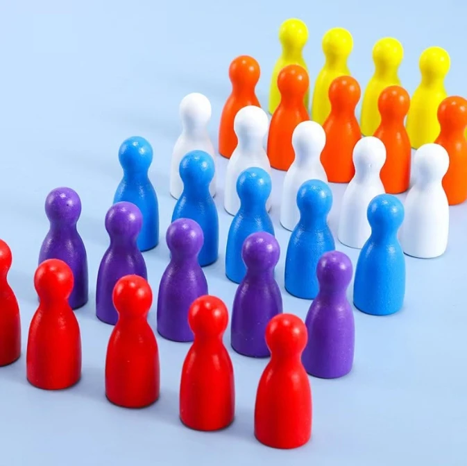 100 Pcs Colorful Wooden Chess  - Board Game Quiz recensione e prezzo