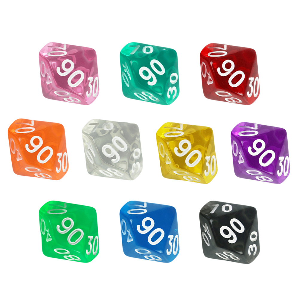 D10(00-90) Dice Set 10pcs Tran - Board Game Digital recensione e prezzo