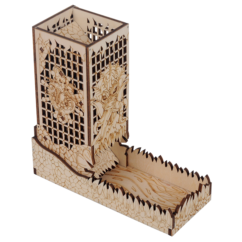 D&D Dice Tower with Tray Wood  - Dice Tower Wooden recensione e prezzo