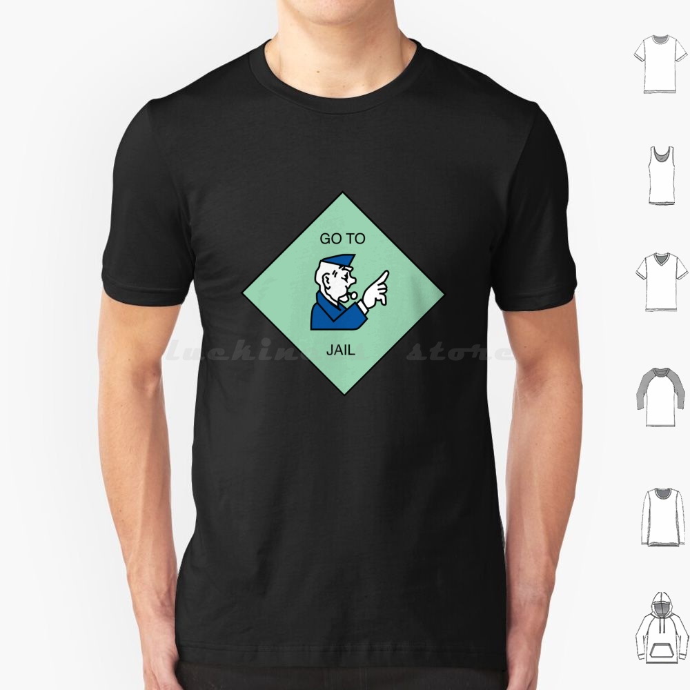 Go To Jail-T Shirt Cotton Men  - Board Game Go recensione e prezzo
