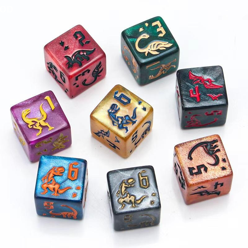 7Pcs/Set Dinosaur Dice Clear E - Board Game Digital recensione e prezzo