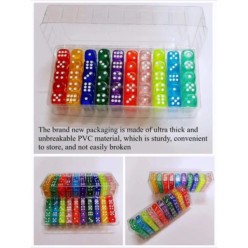 100 Pieces Colored Dices 14mm  - Board Game Digital recensione e prezzo