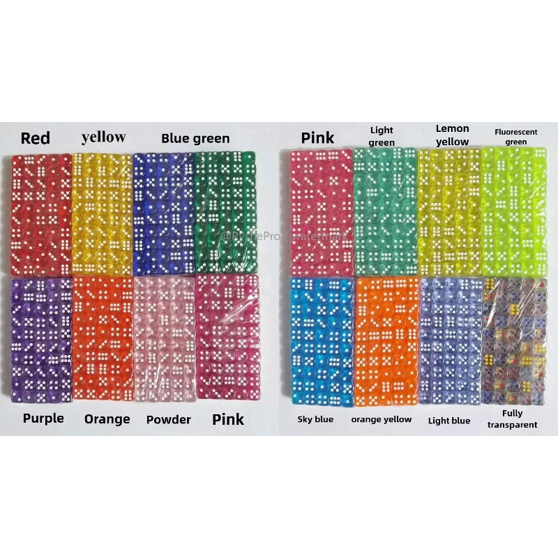 100 Pieces Colored Dices 14mm  - Board Game Digital recensione e prezzo