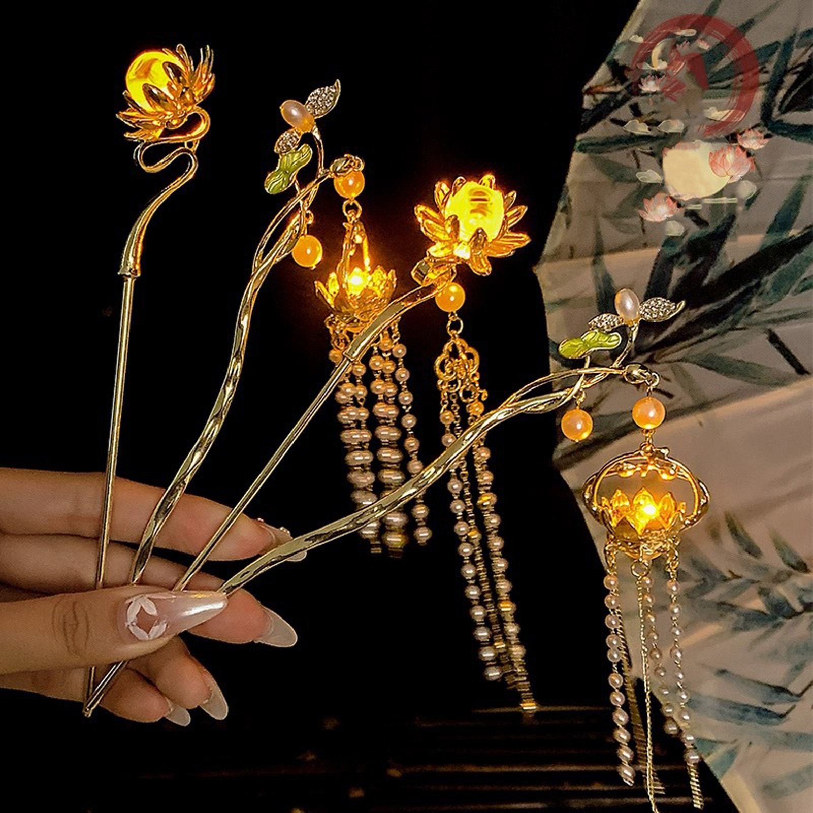 Luminous Flower Hairpin For Wo - Board Game Go recensione e prezzo