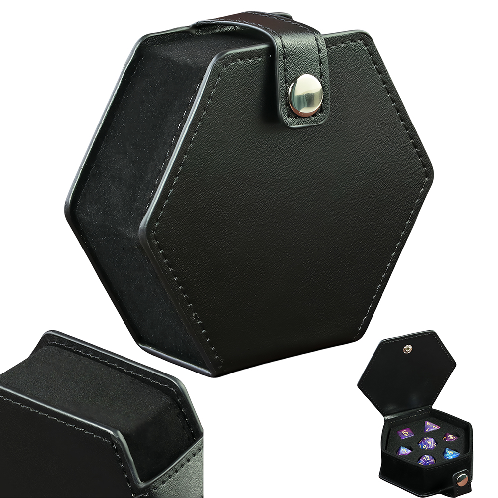 Black Leather Box DND Dice Cas - Board Game With Chips recensione e prezzo