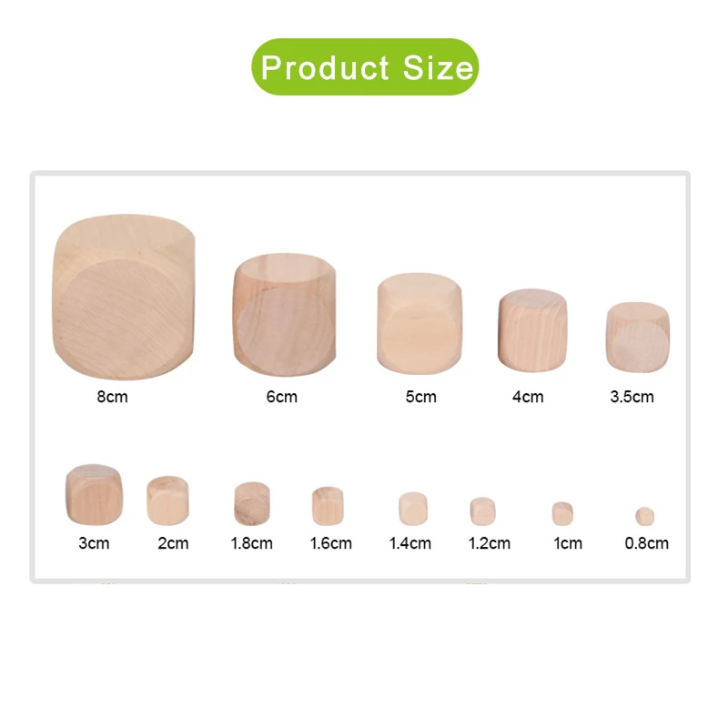 10pcs/Lot D6 6 Sided Blank Woo - Dice Tower Wooden recensione e prezzo