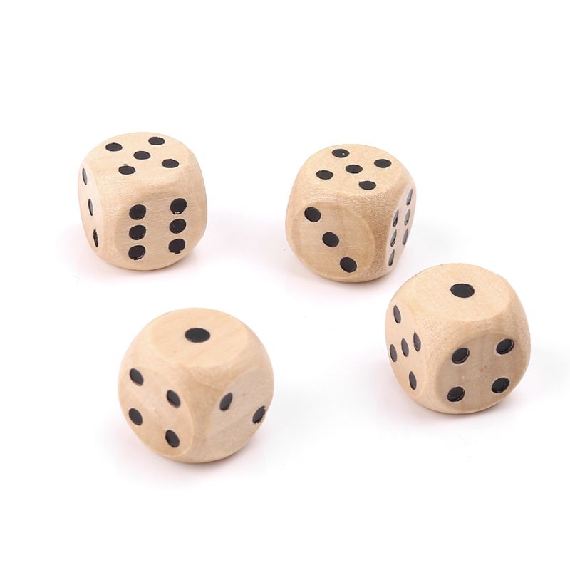 10Pcs Wooden 6 Sided D6 Faces  - Dice Tower Wooden recensione e prezzo