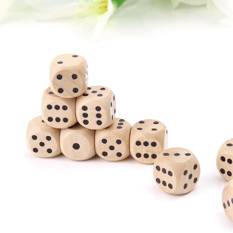 10Pcs Wooden 6 Sided D6 Faces  - Dice Tower Wooden recensione e prezzo